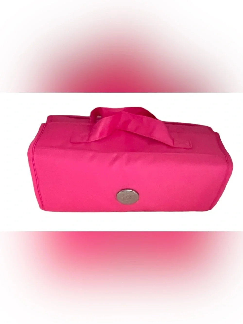 NWOT Joy Mangano Better Beauty Case, hot pink, roll-up travel toiletry organizer